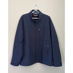 Free Country Mens XXLarge (50-52) Blue High Neck Full Zip Jacket Coat Pockets